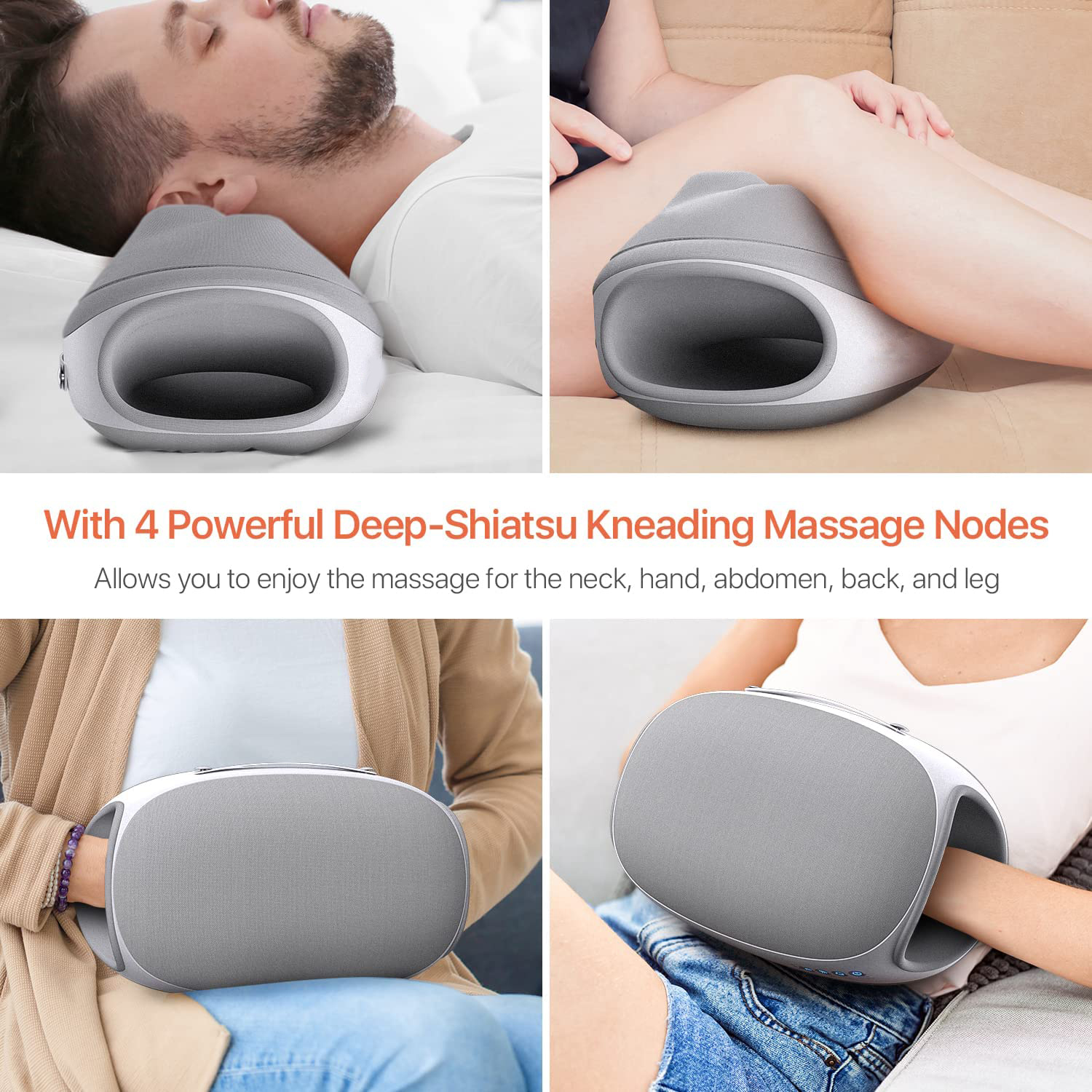 Best Sell Pillow Massager Abdominal Pain Relief Multi Hand Health Care Massage Design With Heating Menstrual Cramps Relief Period